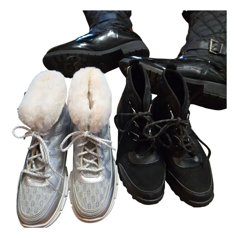 8 Women's Ankle Boots Chelsea Snow Combat Bulk Wholesale Resell Shoe Lot of